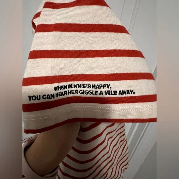 Uniqlo x Disney Minnie Mouse Nautical Striped Cotton T-Shirt Women’s L - Picture 5 of 7